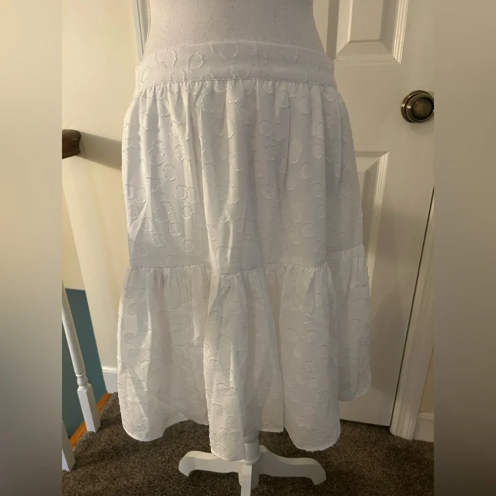 Ann Taylor Chiffon Lined Tiered Skirt - Picture 2 of 8